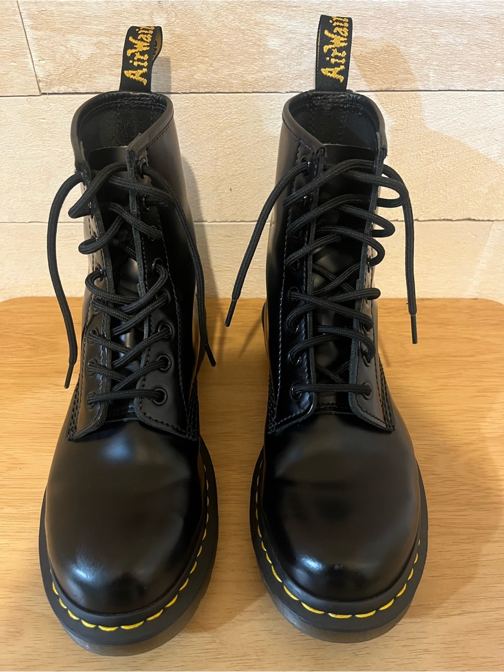 Dr. Martens Women's 1460 Black Lace-Up Boots-Smooth leather Men’s 7